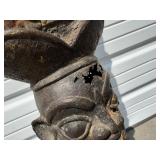Exceptional Early Bamileke Figural Bronze House Post w/ Appraisal