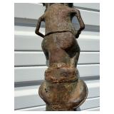 Exceptional Early Bamileke Figural Bronze House Post w/ Appraisal
