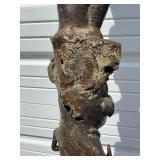 Exceptional Early Bamileke Figural Bronze House Post w/ Appraisal