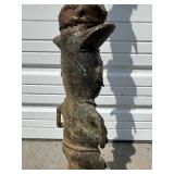 Exceptional Early Bamileke Figural Bronze House Post w/ Appraisal