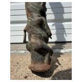 Exceptional Early Bamileke Figural Bronze House Post w/ Appraisal