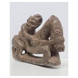 Outstanding Early Ancient Carved Stone Equestrian Figure