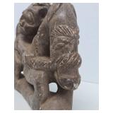 Outstanding Early Ancient Carved Stone Equestrian Figure
