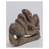 Outstanding Early Ancient Carved Stone Equestrian Figure