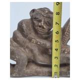 Outstanding Early Ancient Carved Stone Equestrian Figure