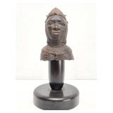 Important Early Benin Bronze Head Bust
