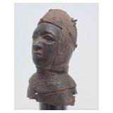 Important Early Benin Bronze Head Bust