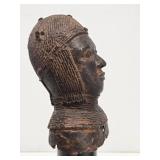 Important Early Benin Bronze Head Bust
