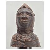 Important Early Benin Bronze Head Bust