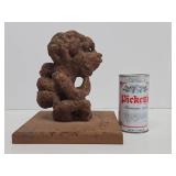 Authentic Ancient Figural Sculpture of Seated Figure Carrying a Child