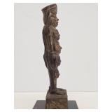 Early Cast Bronze Deity Figure Adorned by 4 Cobra Snakes and Faces in It