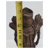 Early Cast Bronze Deity Figure Adorned by 4 Cobra Snakes and Faces in It
