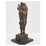 Early Cast Bronze Deity Figure Adorned by 4 Cobra Snakes and Faces in It