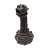 Dramatic Old Mambilia Long-Neck Figural Terra Cotta Vessel