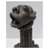 Dramatic Old Mambilia Long-Neck Figural Terra Cotta Vessel