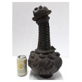 Dramatic Old Mambilia Long-Neck Figural Terra Cotta Vessel