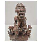 Exceptionally Well Carved Yombe Maternity Figure w/Children - Kongo Peoples