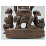 Exceptionally Well Carved Yombe Maternity Figure w/Children - Kongo Peoples