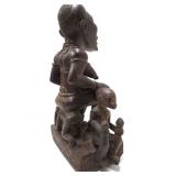 Exceptionally Well Carved Yombe Maternity Figure w/Children - Kongo Peoples