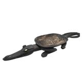 Large Old Sepik River New Guinea Alligator Ceremonial Bowl
