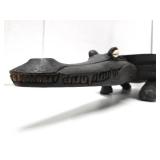 Large Old Sepik River New Guinea Alligator Ceremonial Bowl