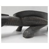Large Old Sepik River New Guinea Alligator Ceremonial Bowl