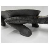 Large Old Sepik River New Guinea Alligator Ceremonial Bowl