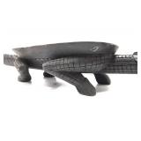 Large Old Sepik River New Guinea Alligator Ceremonial Bowl