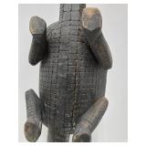 Large Old Sepik River New Guinea Alligator Ceremonial Bowl