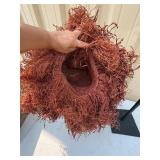 Woven Fiber & Raffia Binji Ceremonial Initiation Bird Mask