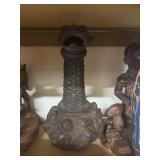 Dramatic Old Mambilia Long-Neck Figural Terra Cotta Vessel
