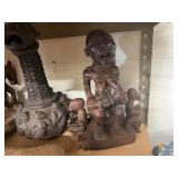 Exceptionally Well Carved Yombe Maternity Figure w/Children - Kongo Peoples