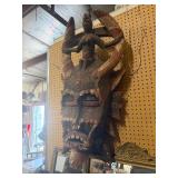 HUGE Old Carved Senufo Kpelie Mask