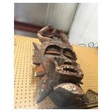 HUGE Old Carved Senufo Kpelie Mask