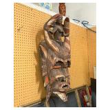 HUGE Old Carved Senufo Kpelie Mask