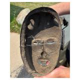 Impressive Old Heavy Solid Bronze West African Bamileke Mask
