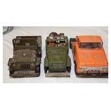 Tonka Jeep and Japanese Toy Trucks