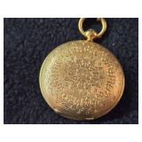 J.C. Rosslot Chaux De Fonds - Carrie W. Kellogg (June 2 1863) Watch: 59 grams, Chain: 17-grams 44mm Case 18K Gold Fully Ruby Jeweled Pocket Watch with Chiming Mechanism and Lovely Gold Chain