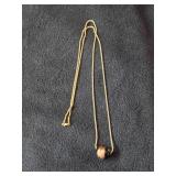 11.4-grams 14K Gold Chain with Black & Gold Pendant 30'