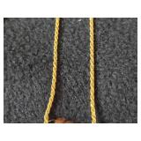 11.4-grams 14K Gold Chain with Black & Gold Pendant 30'