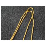 11.4-grams 14K Gold Chain with Black & Gold Pendant 30'