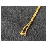 11.4-grams 14K Gold Chain with Black & Gold Pendant 30'