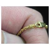 11.4-grams 14K Gold Chain with Black & Gold Pendant 30'