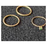 3.5-grams (total) 14K Gold - Lot of (3) Rings