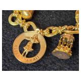 30.3-grams (total) 14K Gold Charm Bracelet