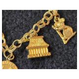15.4-grams 14K Gold Charm Bracelet