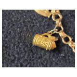 13.6-grams 14K Gold Charm Bracelet