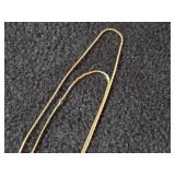6-grams (total) 14K Gold - Lot of (2) Necklaces with Sphere Pendant Clock 22' and 24'