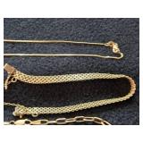 16.8-grams (total) 14K Gold Necklace + Bracelets (x3)