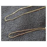16.8-grams (total) 14K Gold Necklace + Bracelets (x3)
